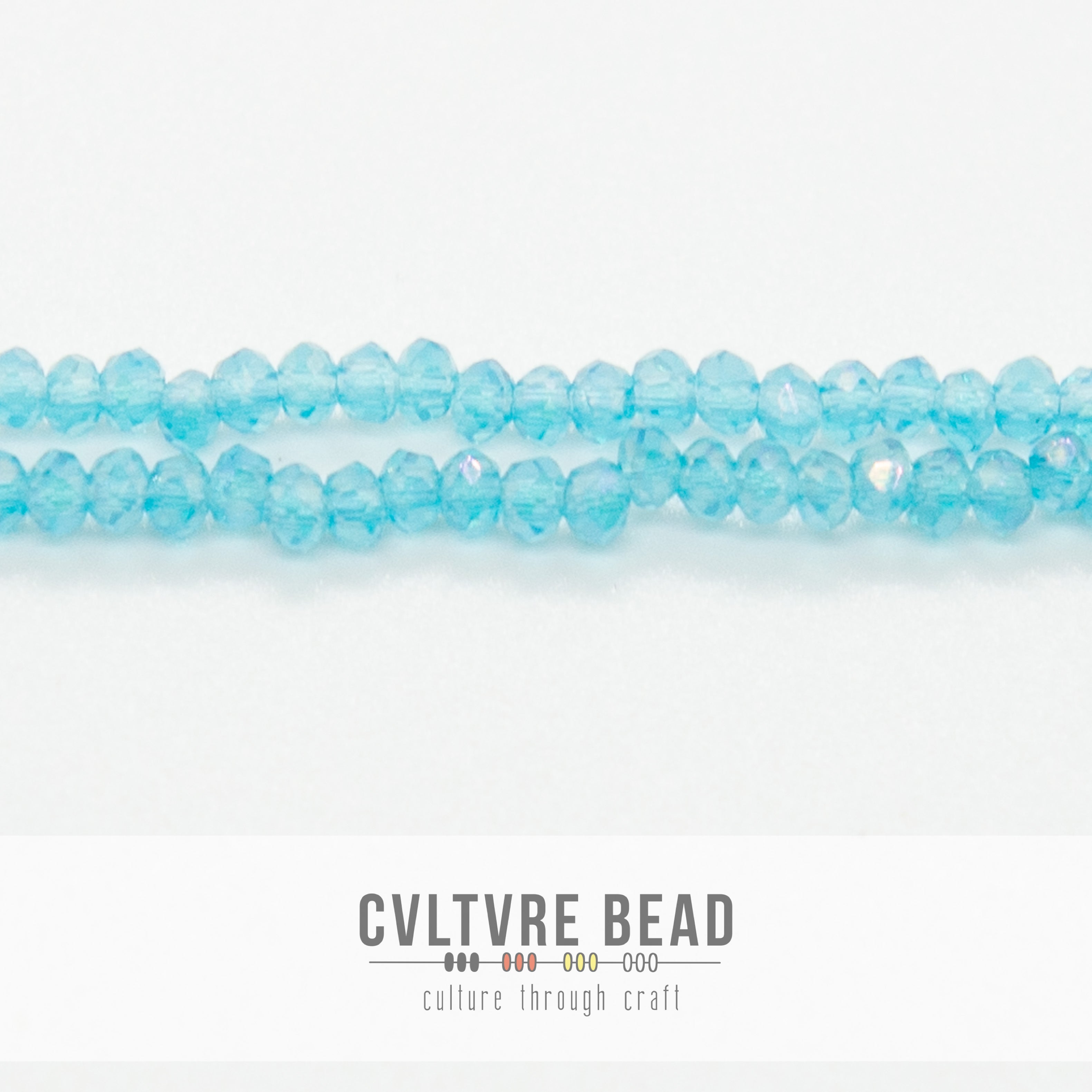 Crystal Lane Rondelle - 1.5x2.5mm - Transparent Blue AB